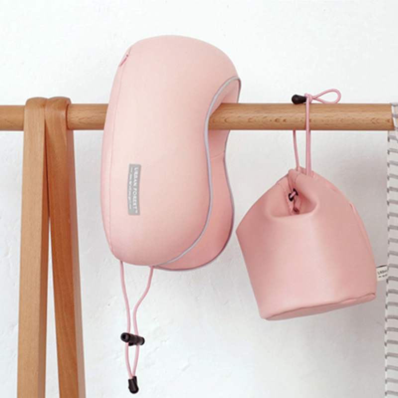 都市之森花卷旅行颈枕 可爱便携可调节U型记忆枕头 旅行必备枕头